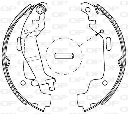 Jeu de mâchoires de frein OPEN PARTS BSA2074.00