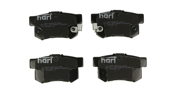 Kit de plaquettes de frein, frein à disque HART 221 660