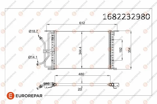 Condenseur, climatisation EUROREPAR 1682232980