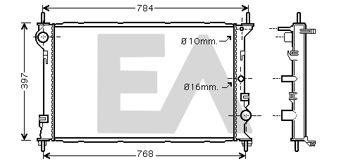 Radiateur, refroidissement du moteur EACLIMA 31R22003