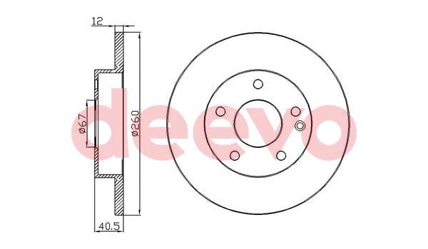 Disque de frein DEEVO BD33720