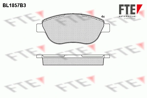 Kit de plaquettes de frein, frein à disque FTE 9010432