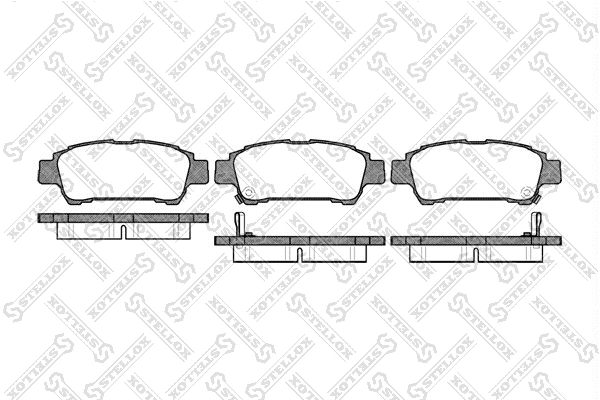 Kit de plaquettes de frein, frein à disque STELLOX 833 000-SX