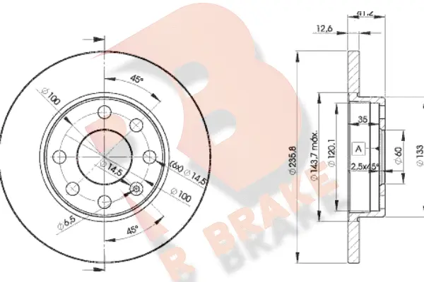 Disque de frein R BRAKE 78RBD21240