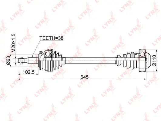 Arbre de transmission LYNXAUTO CD-1161