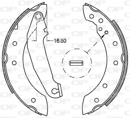 Jeu de mâchoires de frein OPEN PARTS BSA2110.00