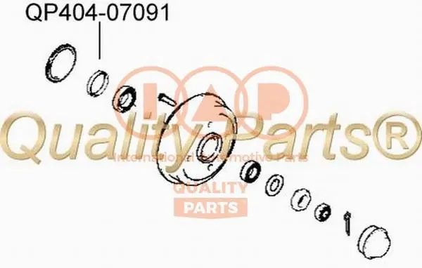 Bague d'étanchéité, moyeu de roue IAP QUALITY PARTS 404-07091
