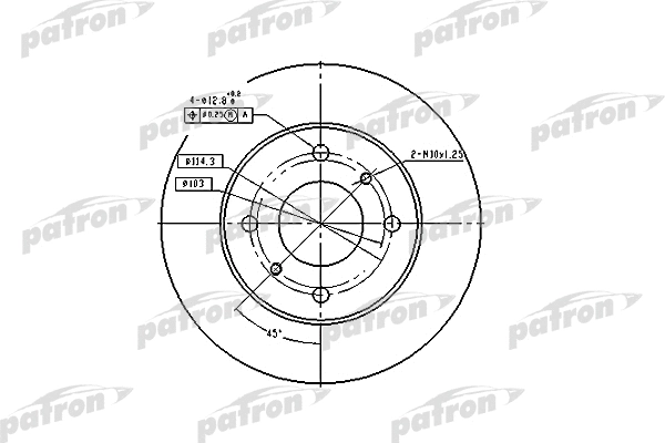 Disque de frein PATRON PBD2591