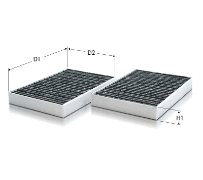 Filtre, air de l'habitacle TECNECO FILTERS CK1290C-2