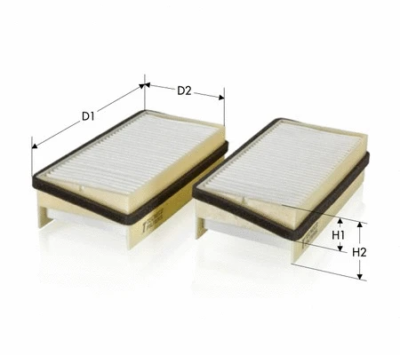 Filtre, air de l'habitacle TECNECO FILTERS CK8914-2