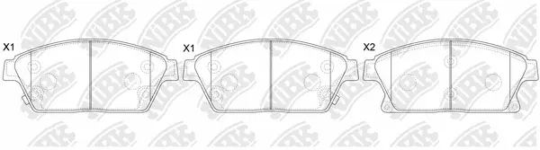 Kit de plaquettes de frein, frein à disque NiBK PN0757
