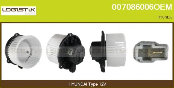 Pulseur d'air habitacle LGK 007086006OEM