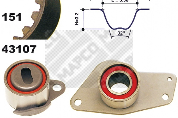 Kit de courroie crantée MAPCO 23112