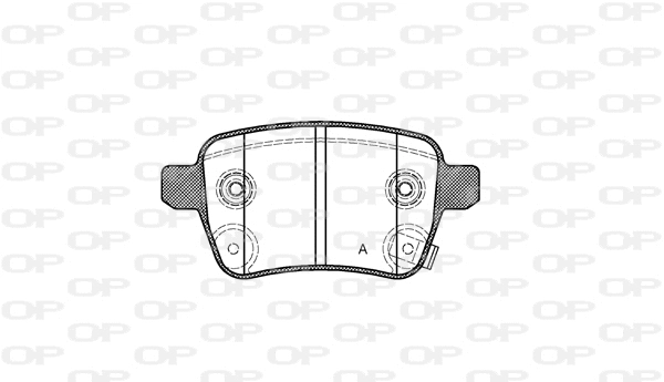 Kit de plaquettes de frein, frein à disque OPEN PARTS BPA1450.12