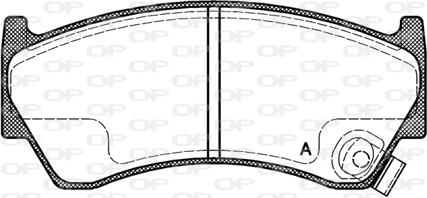 Kit de plaquettes de frein, frein à disque OPEN PARTS BPA0592.42