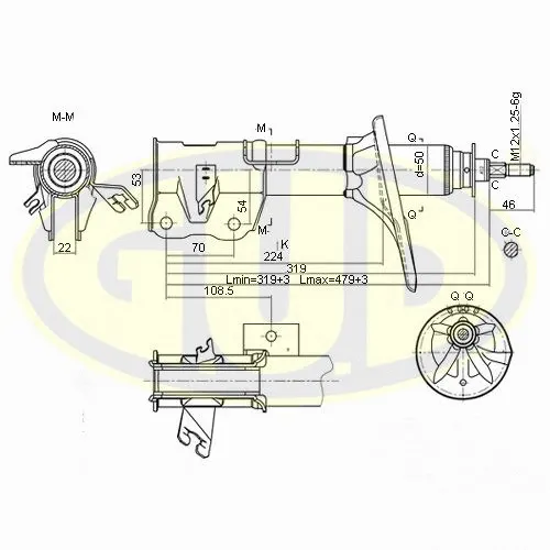 Amortisseur G.U.D. GSA334154