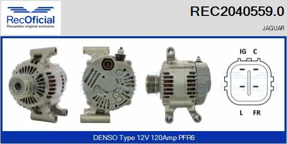 Alternateur RECOFICIAL REC2040559.0