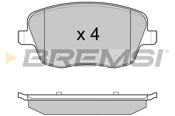Kit de plaquettes de frein, frein à disque BREMSI BP2973