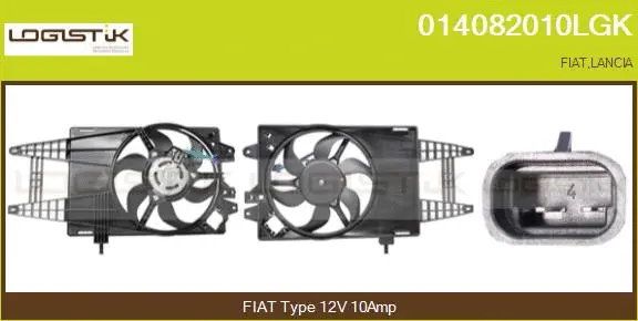 Moteur électrique, ventilateur pour radiateurs LGK 014082010LGK