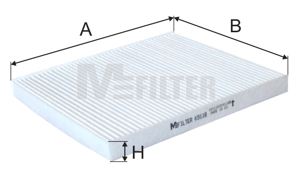 Filtre, air de l'habitacle MFILTER K 9118