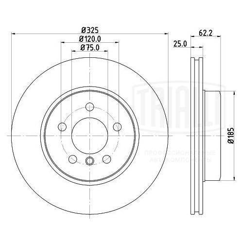 Disque de frein TRIALLI DF 263920