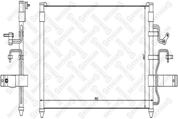 Condenseur, climatisation STELLOX 10-45206-SX