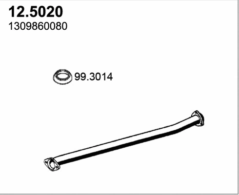 Tuyau d'échappement ASSO 12.5020