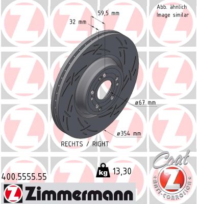 Disque de frein ZIMMERMANN 400.5555.55