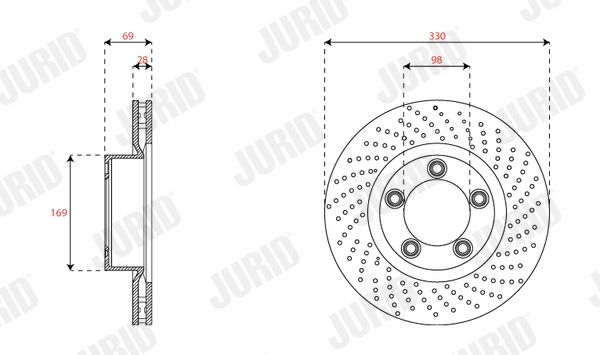 Disque de frein JURID 563536JC-1