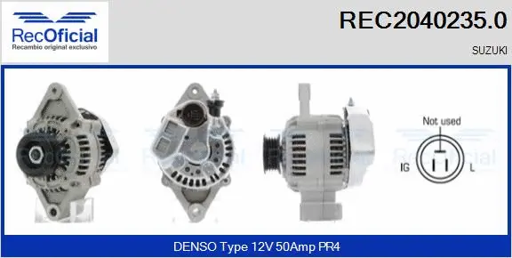 Alternateur RECOFICIAL REC2040235.0
