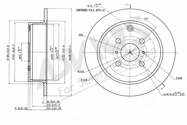 Disque de frein ADVICS-SEA A6R243