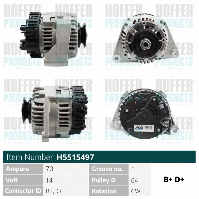 Alternateur HOFFER H5515497