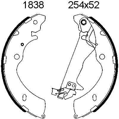 Jeu de mâchoires de frein BSF 01838