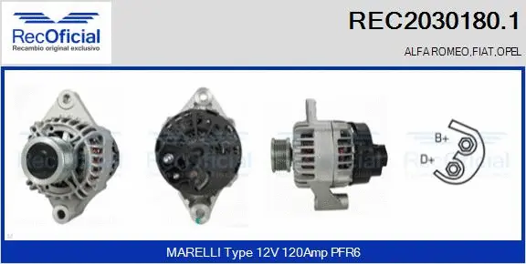 Alternateur RECOFICIAL REC2030180.1