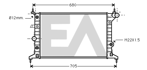 Radiateur, refroidissement du moteur EACLIMA 31R54171