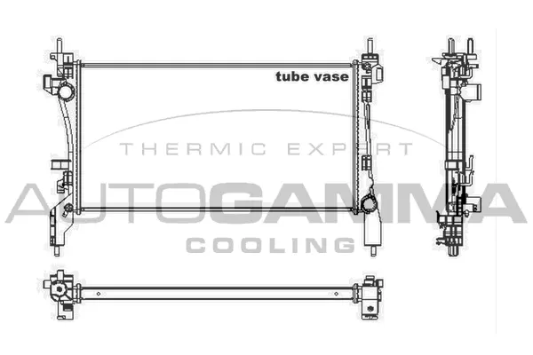 Radiateur, refroidissement du moteur AUTOGAMMA 105440