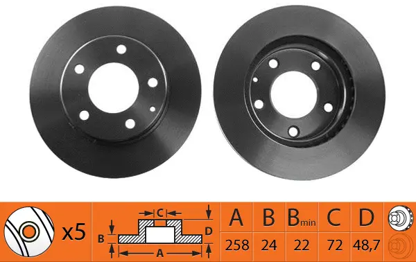 Disque de frein SB BR25102T