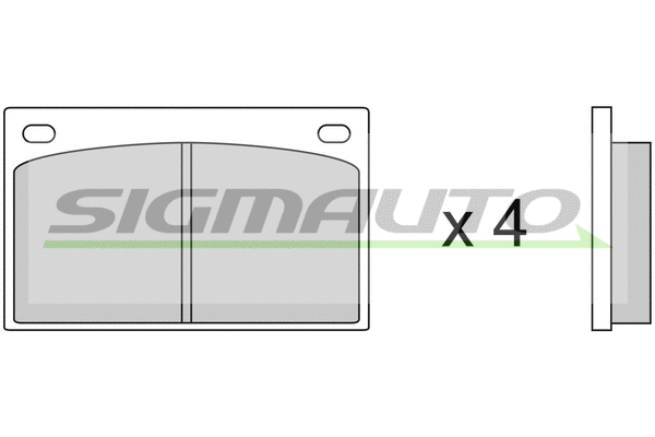 Kit de plaquettes de frein, frein à disque SIGMAUTO SPA035
