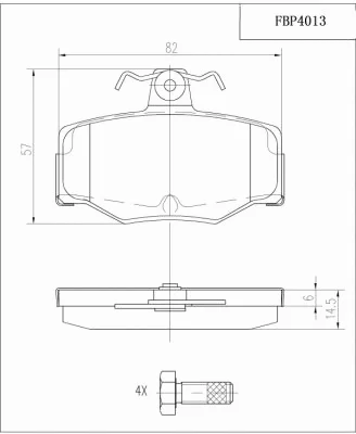 Kit de plaquettes de frein, frein à disque FI.BA FBP4013