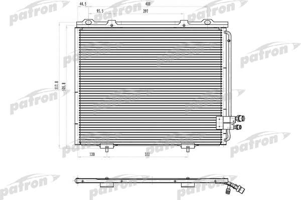 Condenseur, climatisation PATRON PRS1058