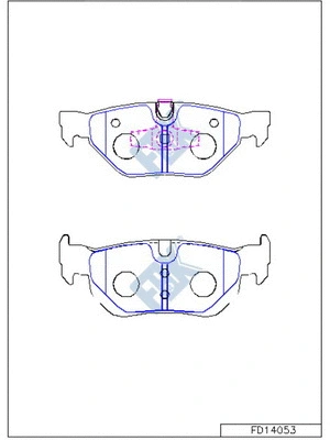 Kit de plaquettes de frein, frein à disque FBK FD14053
