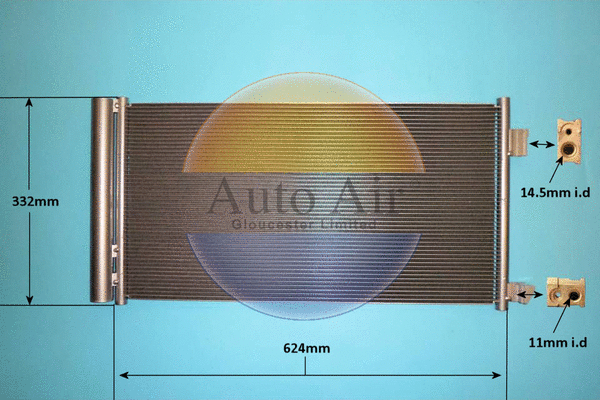 Condenseur, climatisation AUTO AIR GLOUCESTER 16-0073