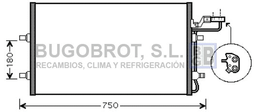 Condenseur, climatisation BUGOBROT 62-VO5149