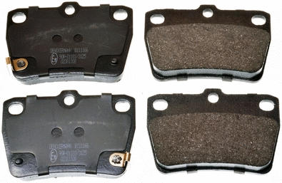 Kit de plaquettes de frein, frein à disque DENCKERMANN B111166