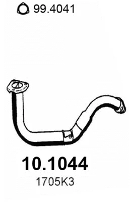 Tuyau d'échappement ASSO 10.1044