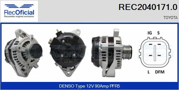 Alternateur RECOFICIAL REC2040171.0