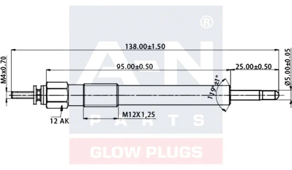 Bougie de préchauffage A-N PARTS A-N049520