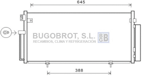 Condenseur, climatisation BUGOBROT 62-SU5078