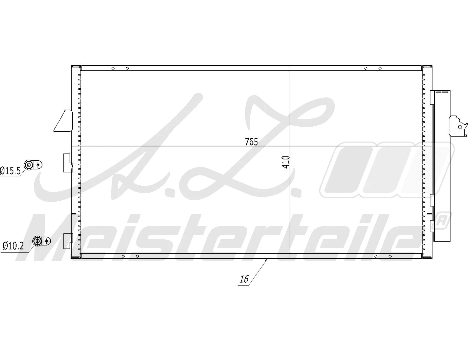 Condenseur, climatisation A.Z. Meisterteile AZMT-45-030-1091