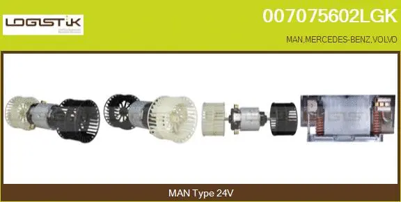Pulseur d'air habitacle LGK 007075602LGK